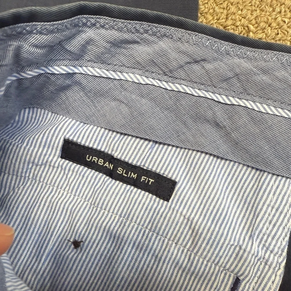 J.Crew: Men's Navy Chino Pants, Urban Slim Fit, Size 33W 32L
